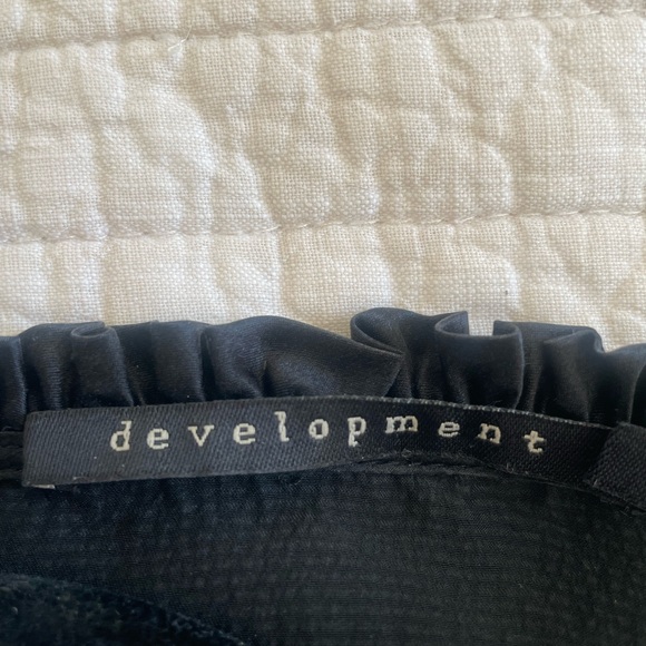 Development  Black Silk Ruffled Top - Picture 8 of 8